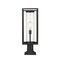 Z-Lite Dunbroch 1 Light Outdoor Pier Mounted Fixture, Black & Clear 584PHMR-533PM-BK - alternate 6